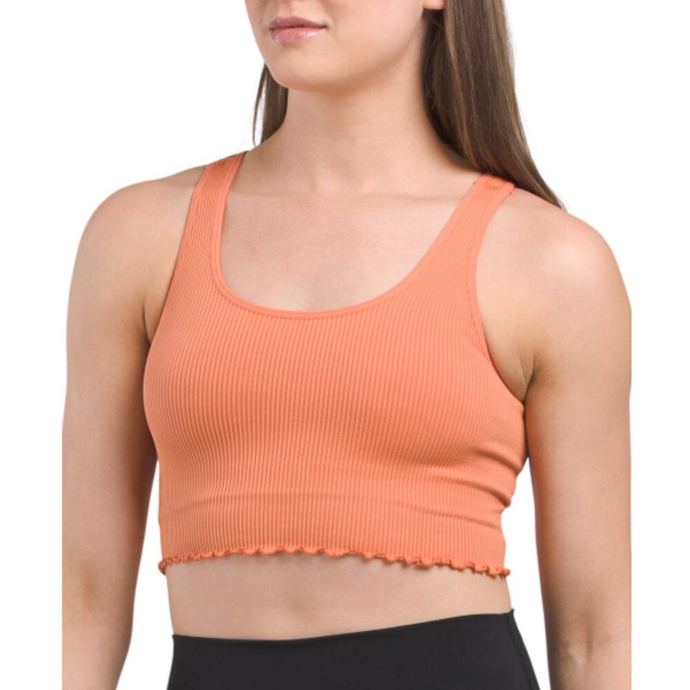 Spiritual Gangster Activewear Amor crop top orange/melon size XS/S NWT